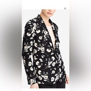 Ralph Lauren Women Black Floral Blazer